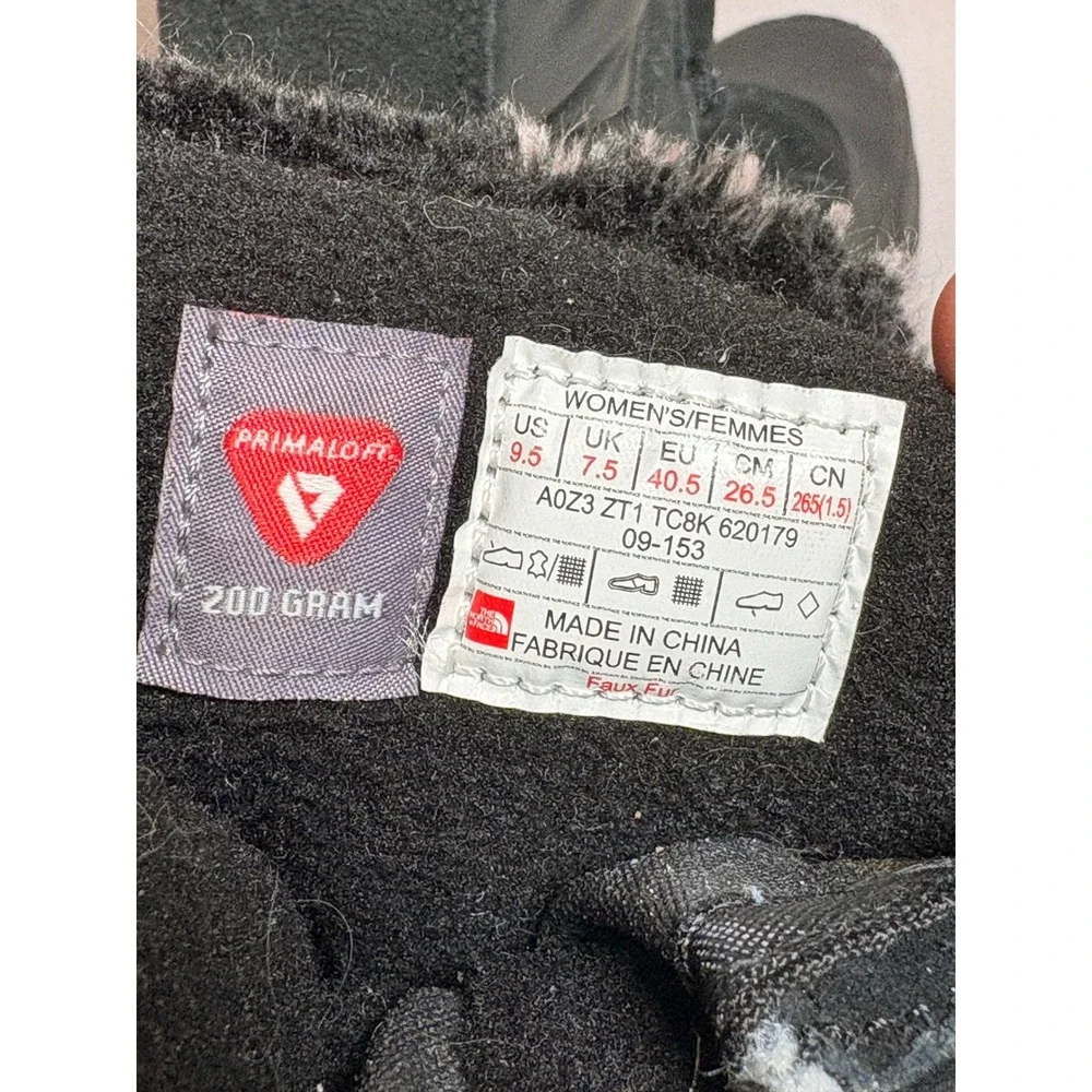 The North Face‎ Nuptse Purna Waterproof Winter Boots Black Fux Fur 9.5
